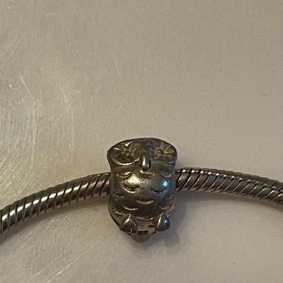 Authentic Pandora Retired Owl Wisdom Charm Bead - Picture 2 of 7